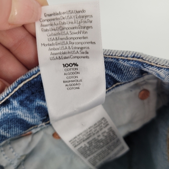 Mother Trickster Fray hem long high rise jean shorts size 25 - Picture 8 of 13